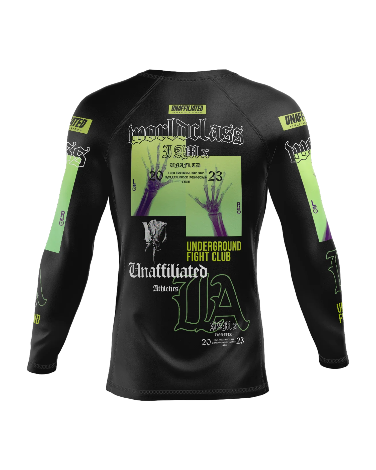 MEN'S RASH GUARD BUSTED KNUCKLES BLACK